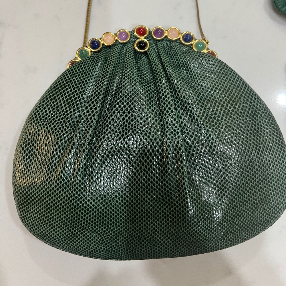 Vintage Judith Leiber Clutch with Semi-Precious jewels